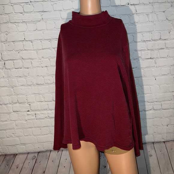 Talbots Tops - Talbots Woman Red & Black Striped shirt size 2X